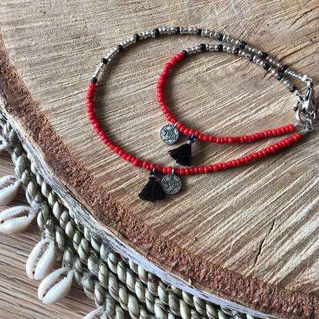 Enkelbandjes Mommy&Me Red