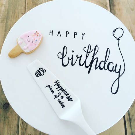 Taartplateau Happy birthday